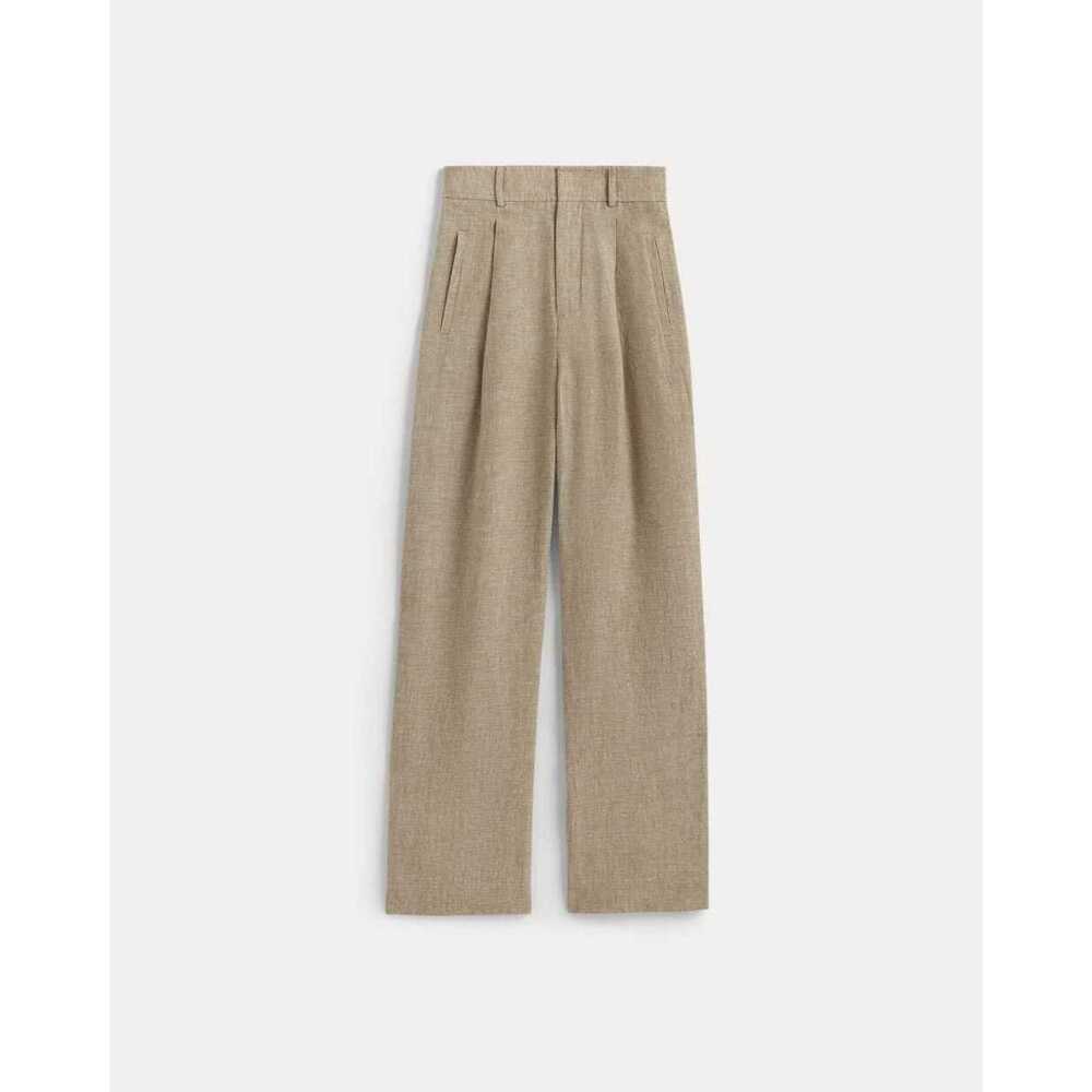 Everlane Women's Linen Way-High® Drape Pant in Khaki Chambray, Size 0